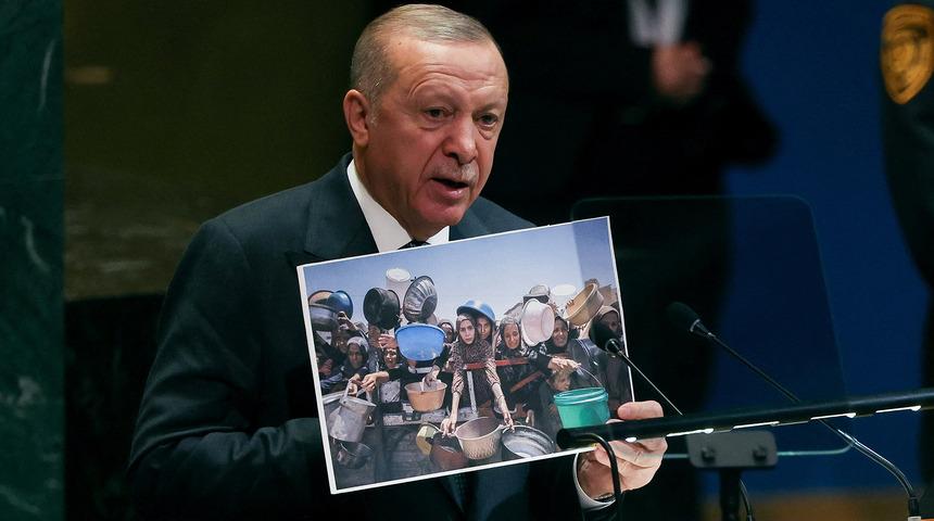 Cumhurbaşkanı Erdoğan, BM Genel Kurulu'nda dünya liderlerine hitap etti: "Gazze'ye karşı insanlık görevini yerine getirin"