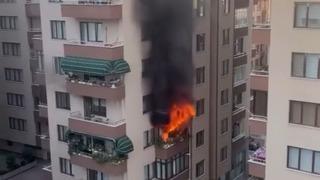 Ocakta unutulan yemek, yangına yol açtı