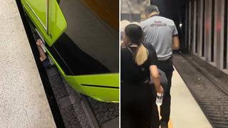 Metroda ölümden döndü! Şakalaşan öğrenciler yaşlı adamı raylara düşürdü