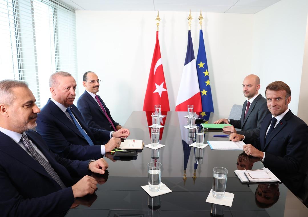 Cumhurbaşkanı Erdoğan, BM Genel Merkezi nde Fransa Cumhurbaşkanı Macron ile görüştü 1