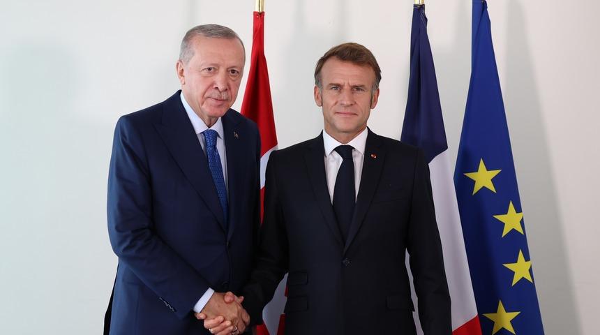 Cumhurbaşkanı Erdoğan, BM Genel Merkezi'nde Fransa Cumhurbaşkanı Macron ile görüştü