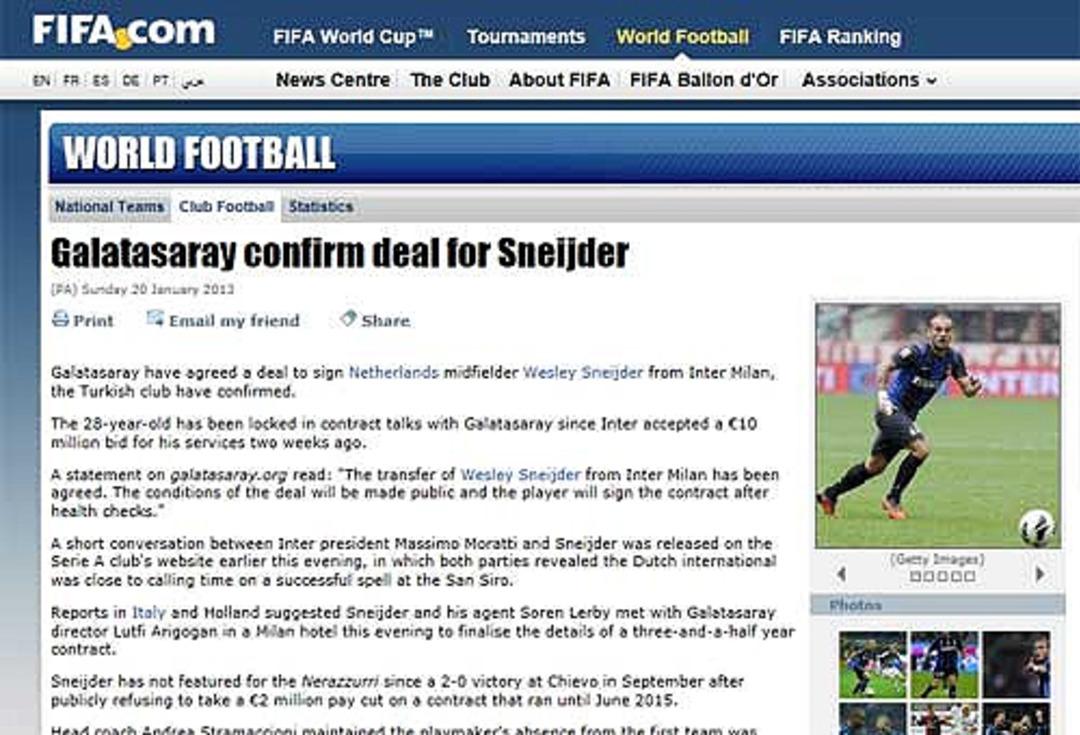 Sneijder transferi d&uuml;nyayı salladı