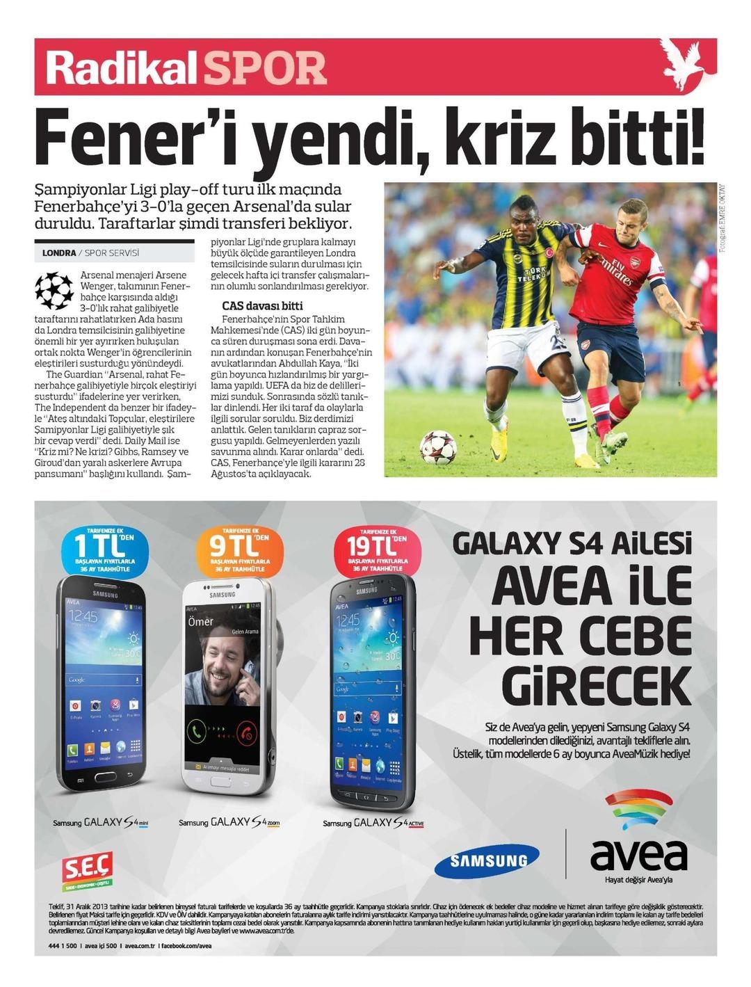 Sporun Manşetleri (23 Ağustos 2013)