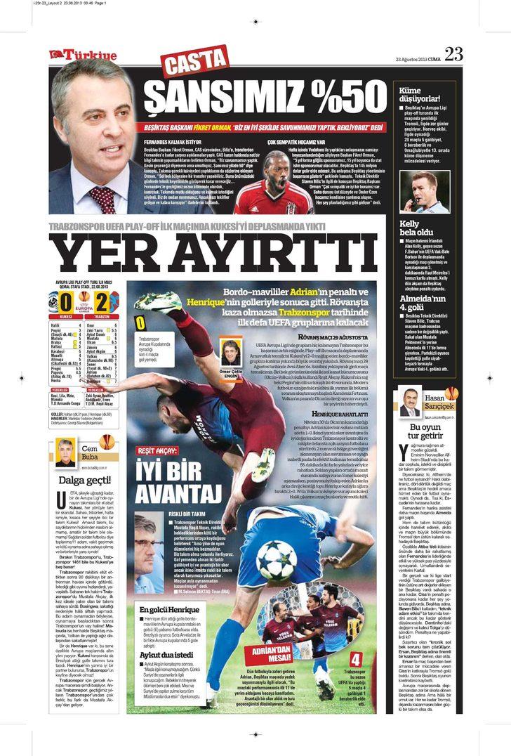 Sporun Manşetleri (23 Ağustos 2013) G4