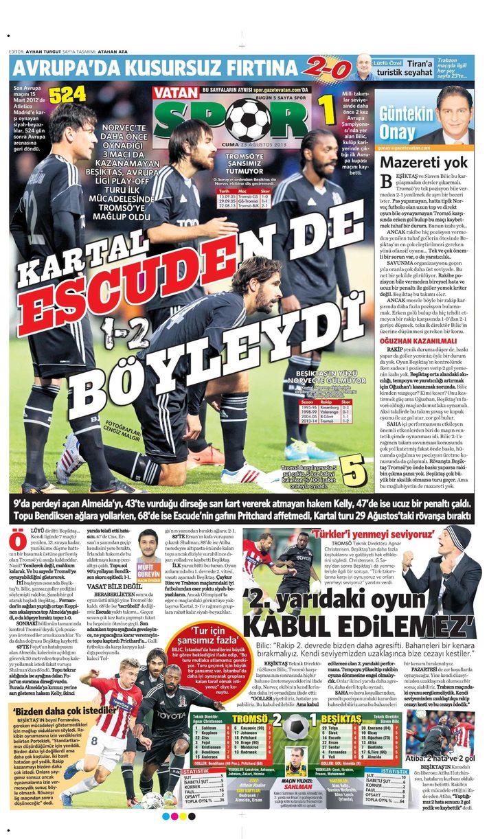 Sporun Manşetleri (23 Ağustos 2013) G5