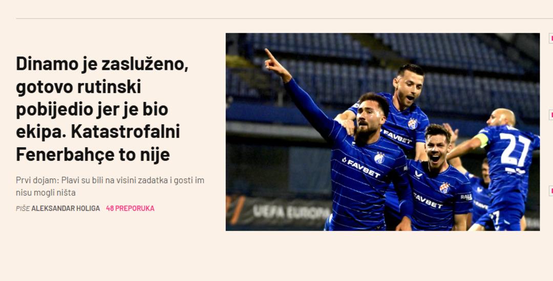 UEFA Avrupa Ligi nde Fenerbahçe Dinamo Zagreb e yenildi! Hırvat basını olay manşetler attı... "Türk çorbası...   3