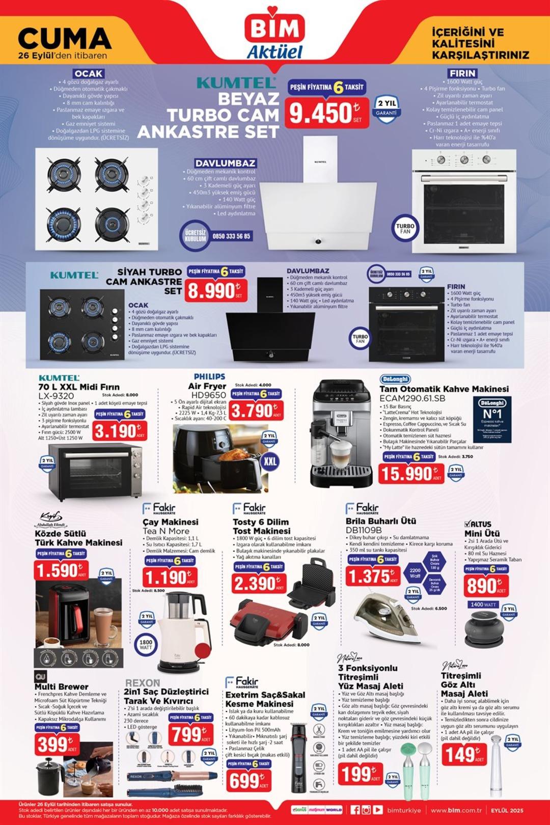 BİM e DeLonghi kahve makinesi geliyor! 26 Eylül 2025 BİM Aktüel Kataloğu burada 1