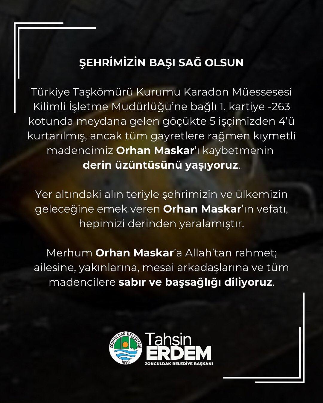 Son dakika | İşçiler mahsur kaldı, acı haber geldi! Zonguldak ta maden ocağında göçük 1