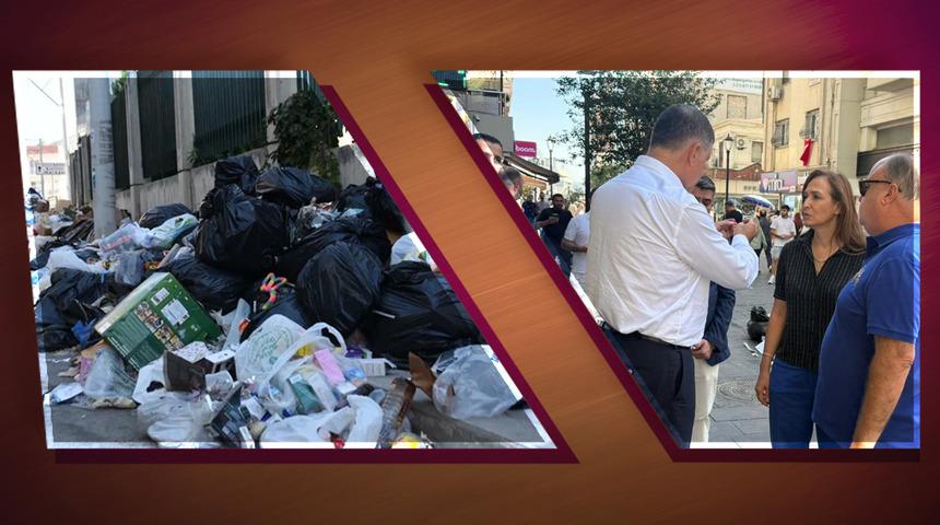 Karşıyaka'da çöp krizi büyüyor! Cemil Tugay kolları sıvadı, işçiler tepki gösterdi