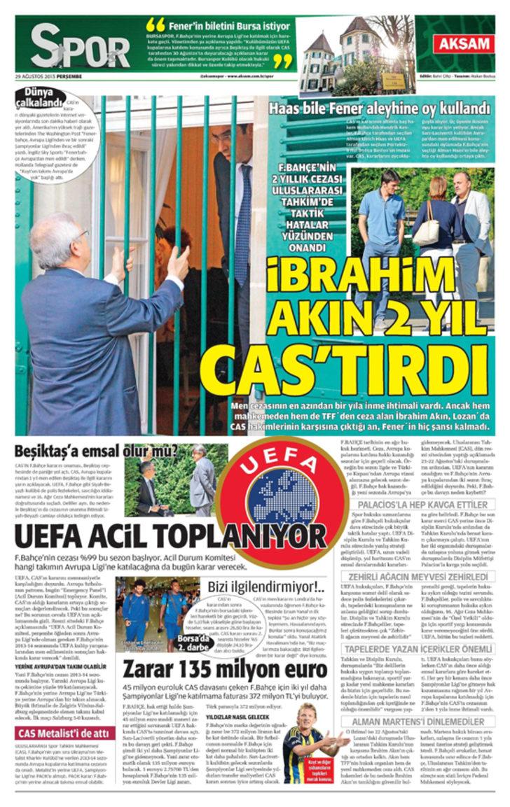 Sporun Manşetleri (29 Ağustos 2013) G1