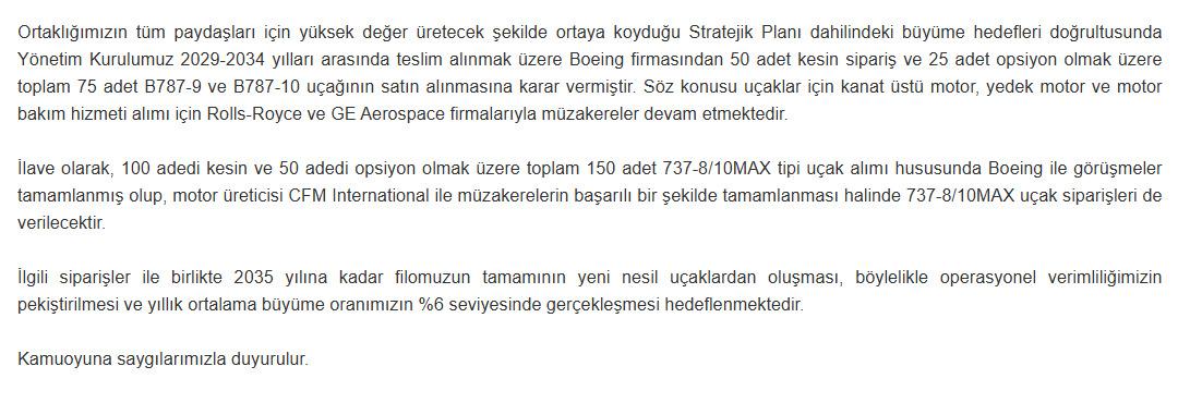 THY duyurdu: 225 adet Boeing uçağı satın alınacak 3