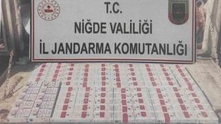 Niğde'de jandarma ekiplerinden kaçak sigara operasyonu