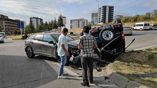 Edirne'de trafik kazası! Araç takla attı