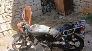 Denizli'de motosiklet kundaklandı: Soruşturma başlatıldı