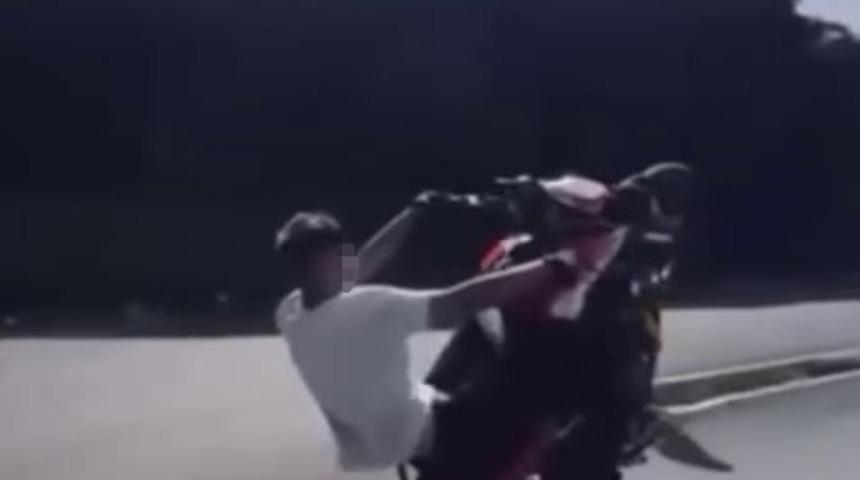 Akrobatik hareketler pahalıya patladı: 73 bin lira ceza kesildi, motosikleti bağlandı