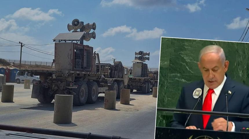 Dünya Netanyahu'yu protesto ederken konuşması Gazze'de dinletildi