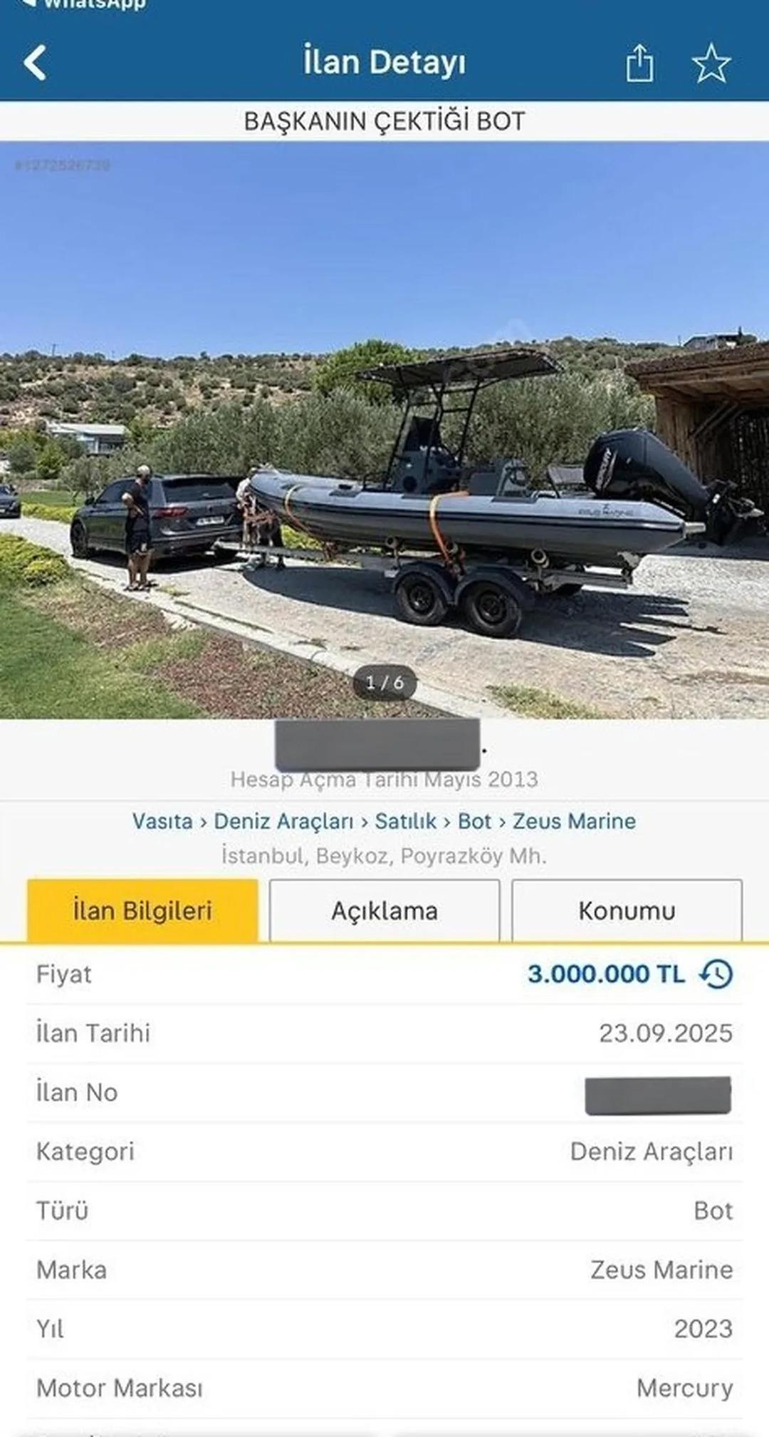 Sadettin Saran yüzerek çekmişti!  Başkanın çektiği bot  diyerek satışa çıkardı, fiyatı... 1