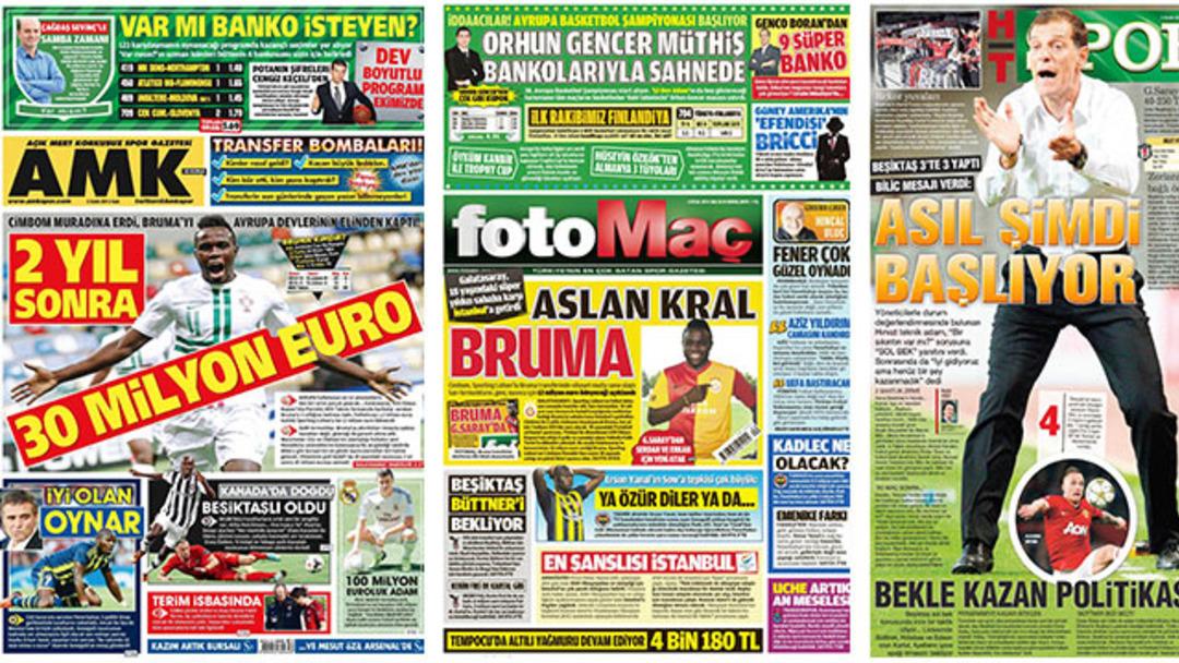 Sporun Manşetleri (3 Eyl&uuml;l 2013)