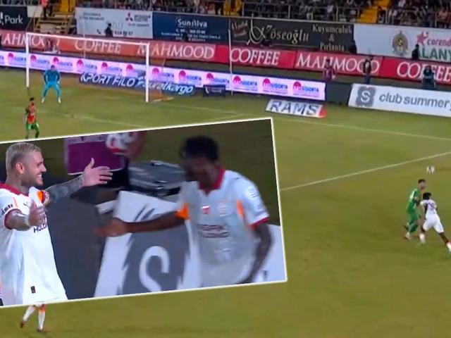 Galatasaray'da Singo'dan akılalmaz asist! Topu rakibinin üstünden aşırtarak izleyenleri hayrete düşürdü