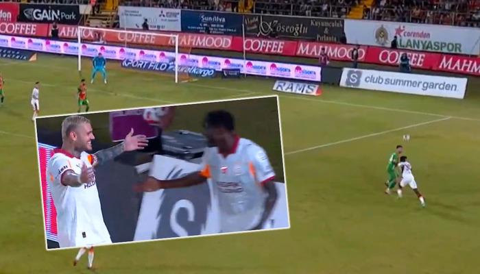 Galatasaray'da Singo'dan akılalmaz asist! Topu rakibinin üstünden aşırtarak izleyenleri hayrete düşürdü