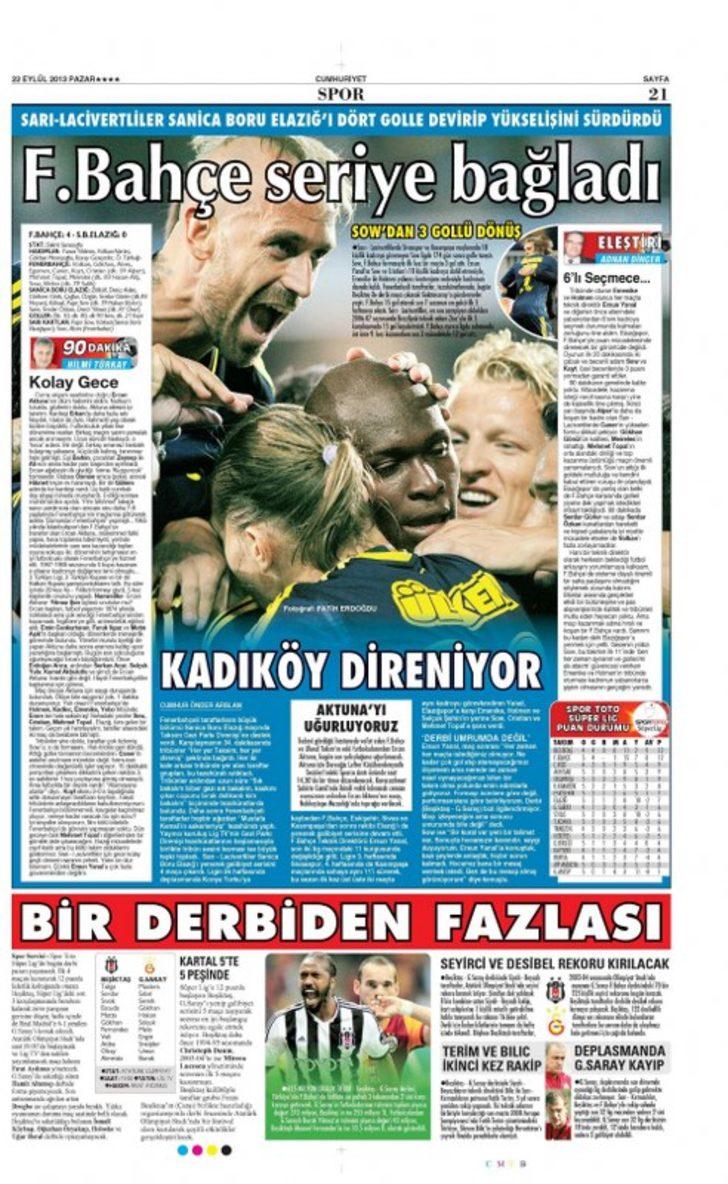 Sporun Manşetleri (22 Eylül 2013) G2