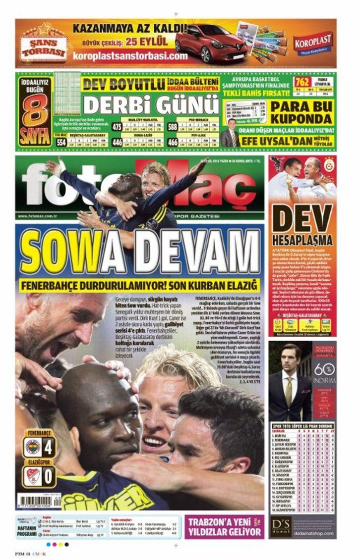 Sporun Manşetleri (22 Eylül 2013) G3