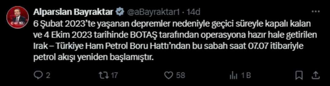 Bu sabah saat 07.07 itibarıyla yeniden başladı! Irak-Türkiye Ham Petrol Boru Hattı nda yeni gelişme 1