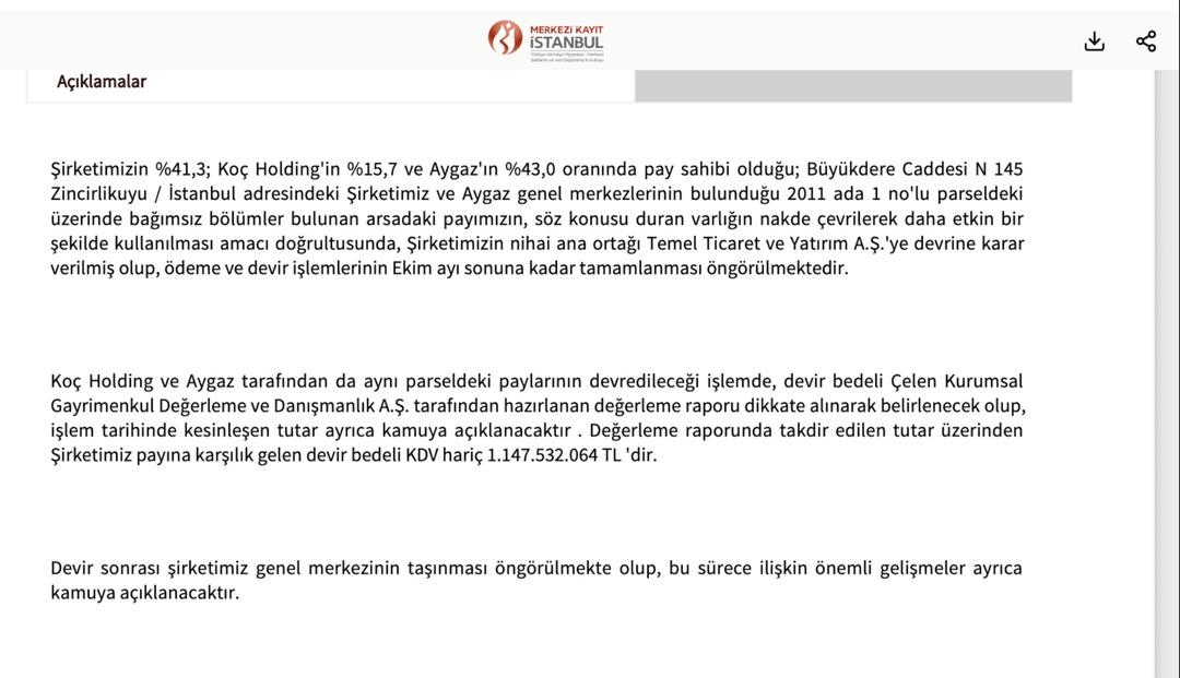 Koç Holding ve Aygaz’dan kritik karar! Devrediliyor 1