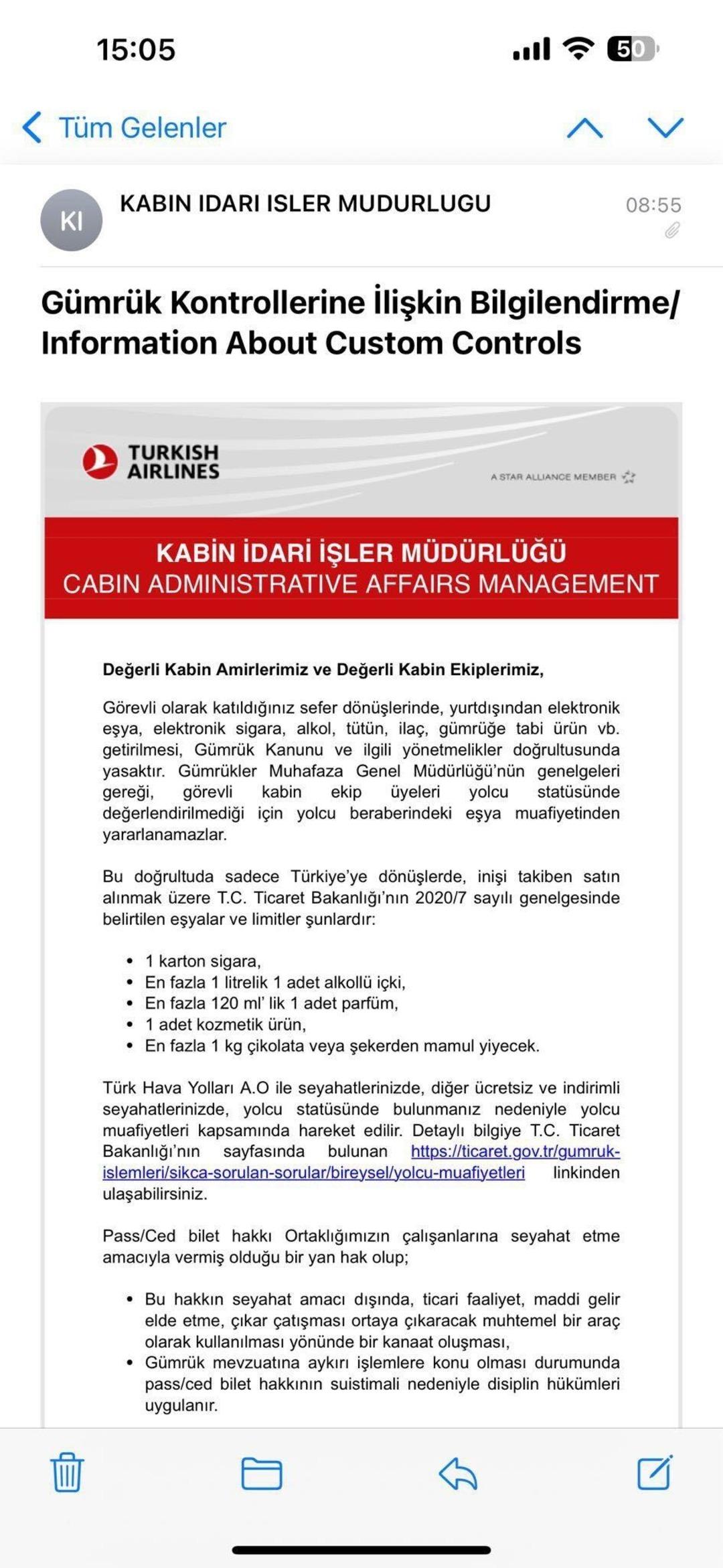 THY uçuş ekiplerine gümrük uyarısı! Denetimler sıkılaştırıldı 1