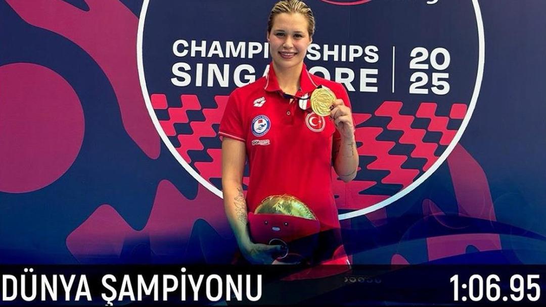 Milli yüzücü Defne Kurt dünyanın gündeminde! 7 günde 5 altın madalya kazandı… 1