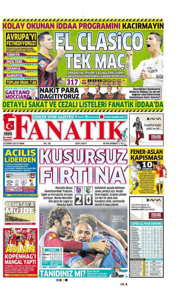 Sporun Manşetleri (25 Ekim 2013) G2