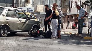 Otomobil ile elektrikli bisiklet çarpıştı: 2 yaralı