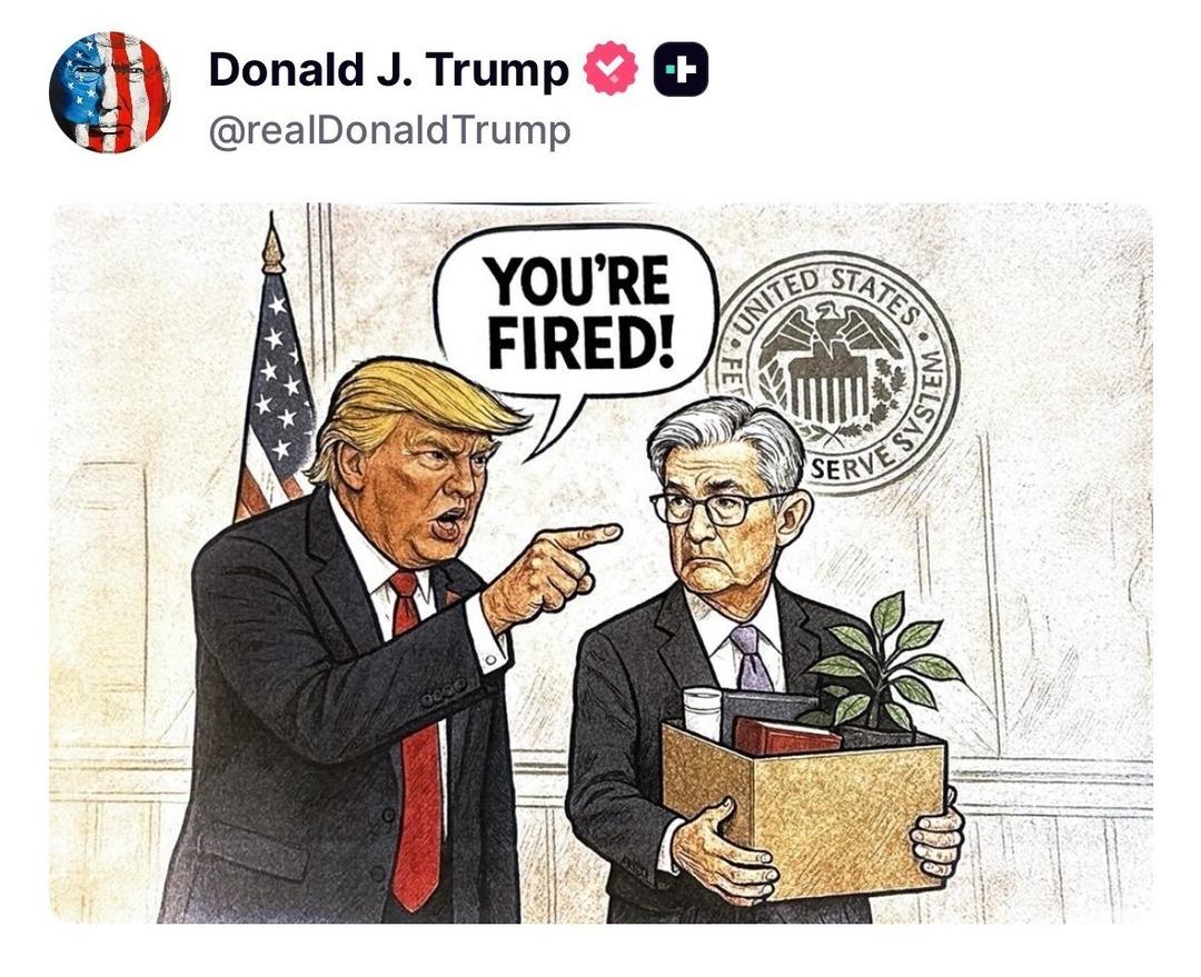 Trump’tan  kovuldun  paylaşımı! Powell görevden mi alındı? 1