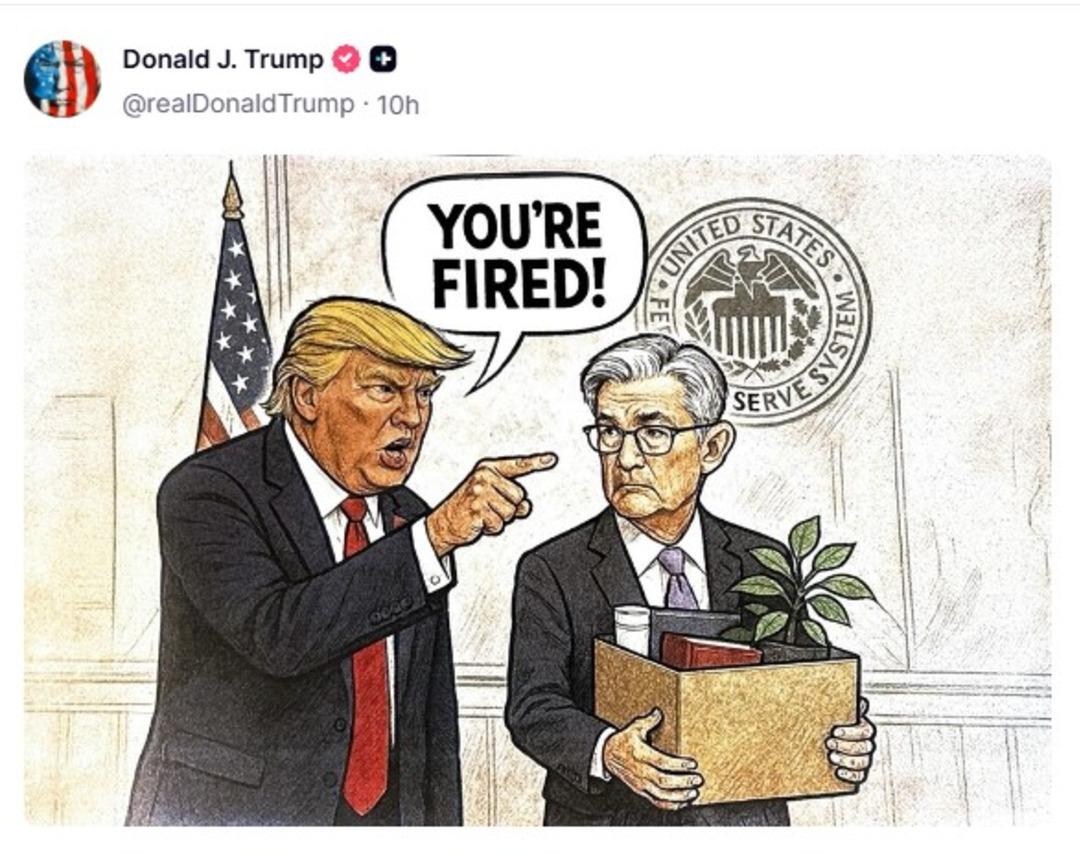 Trump tan gündem yaratan paylaşım! Karikatürdeki yazı şaşırttı  Kovuldun  1