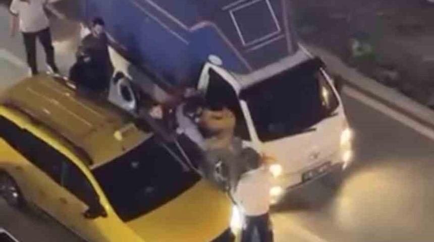 Bursa'da trafikte kavga