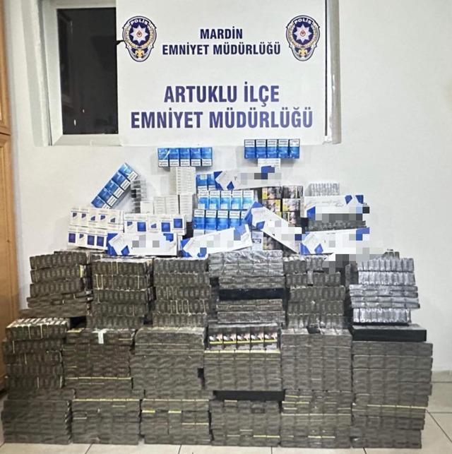 Mardin de kaçak sigara operasyonu: 15 bin paket ele geçirildi 1