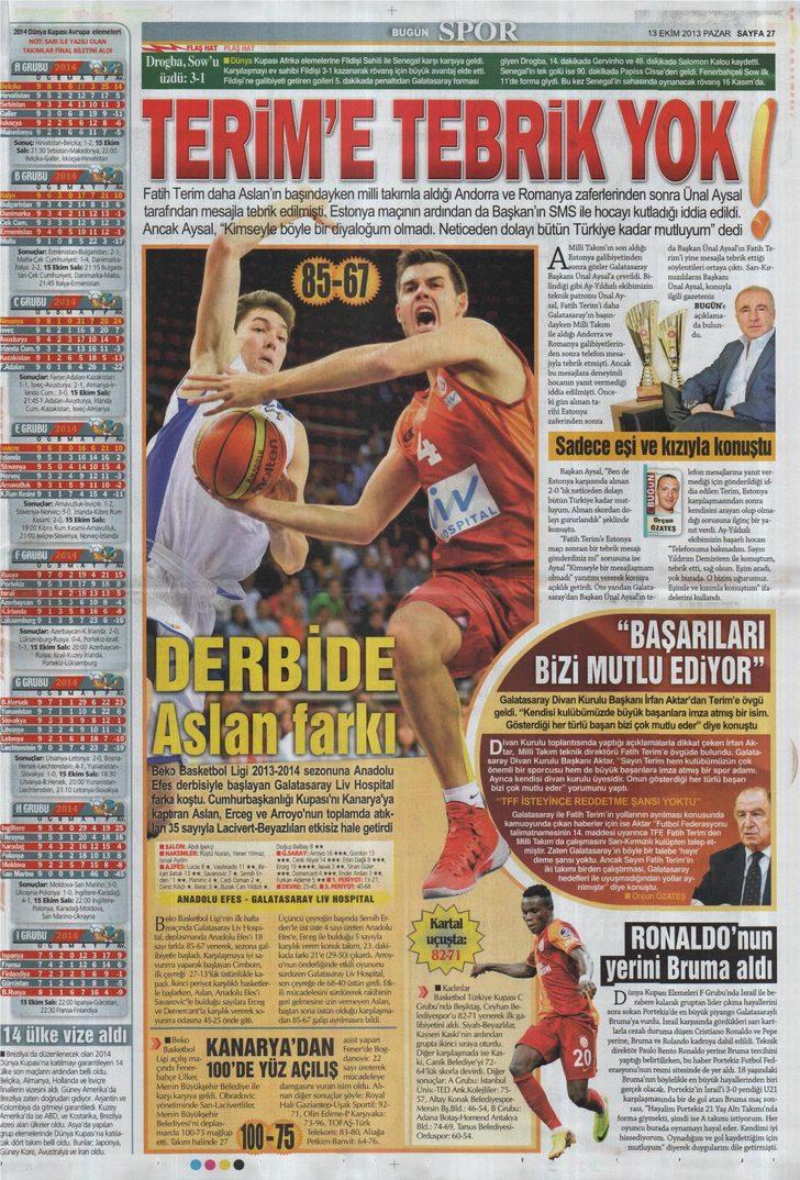 Sporun Manşetleri (13 Ekim 2013) G4