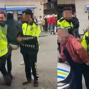Eşine ceza yazılmaması için kaskla polise vurmaya çalıştı! EGM'den açıklama geldi