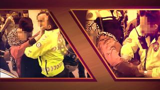 Eşine ceza yazılmaması için kaskla polise vurmaya çalıştı! EGM'den açıklama geldi