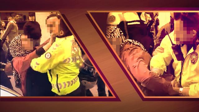 Eşine ceza yazılmaması için kaskla polise vurmaya çalıştı! EGM'den açıklama geldi