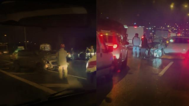 İstanbul'da sabah kaosu! 17 araç birbirine girdi, trafik felç oldu