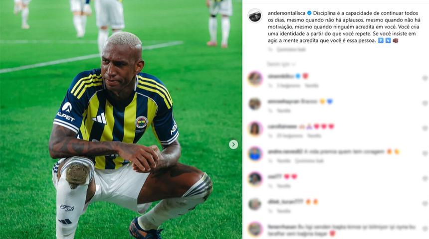 Fenerbahçe'de Antalyaspor'a karşı penaltı kullanırken ıslıklanan Talisca'dan sosyal medya paylaşımı geldi! Brezilyalı sessiz kalmadı...