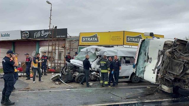 Tekirdağ'da korkunç kaza: 3 ölü, 9 yaralı