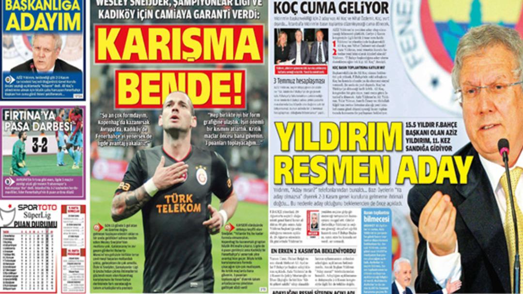 Sporun Manşetleri (29 Ekim 2013)