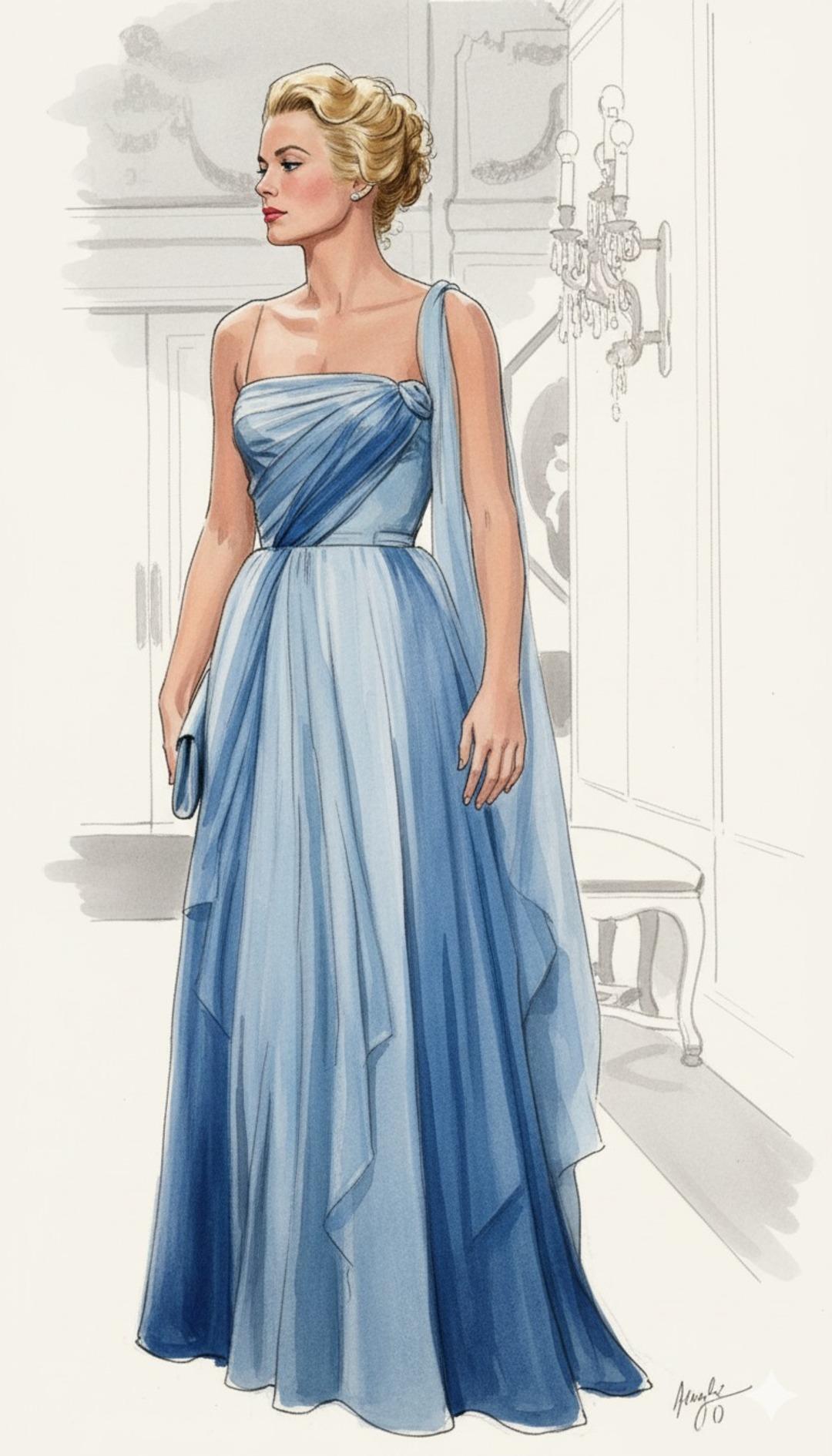 Prenses Diana nın mavi elbisesi ve zarif bir selam 2