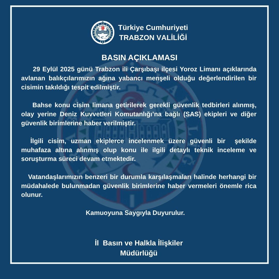 Trabzon u teyakkuza geçirdi, İstanbul dan özel ekip istendi! Yabancı menşeli cisim alarmı: "İçinde bomba olduğu tespit edildi" 8