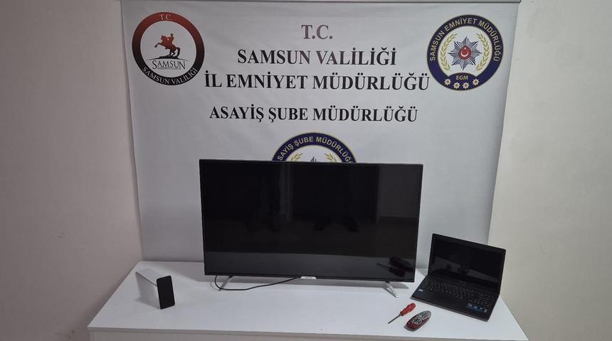 Samsun'da balkondan girdiği evlerden hırsızlık yapan zanlı tutuklandı