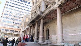 Suriye'nin başkenti Şam'da İçişleri Bakanlığının eski binasında çökme