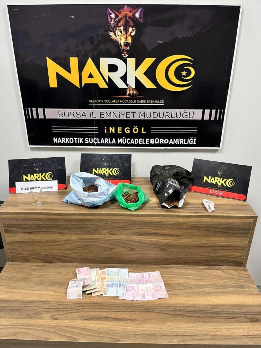 Bursa da uyuşturucu taciri kıskıvrak yakalandı 1