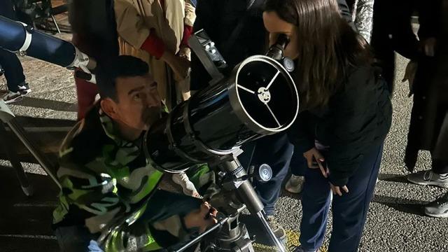 Ahmet Sezer Ortaokulu’nda gece gökyüzü gözlem etkinliği